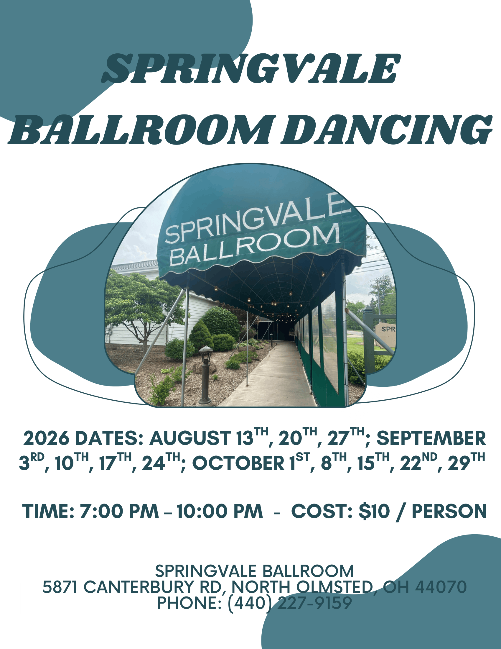 BALLROOM DANCING IS BACK AT SPRINGVALE! 